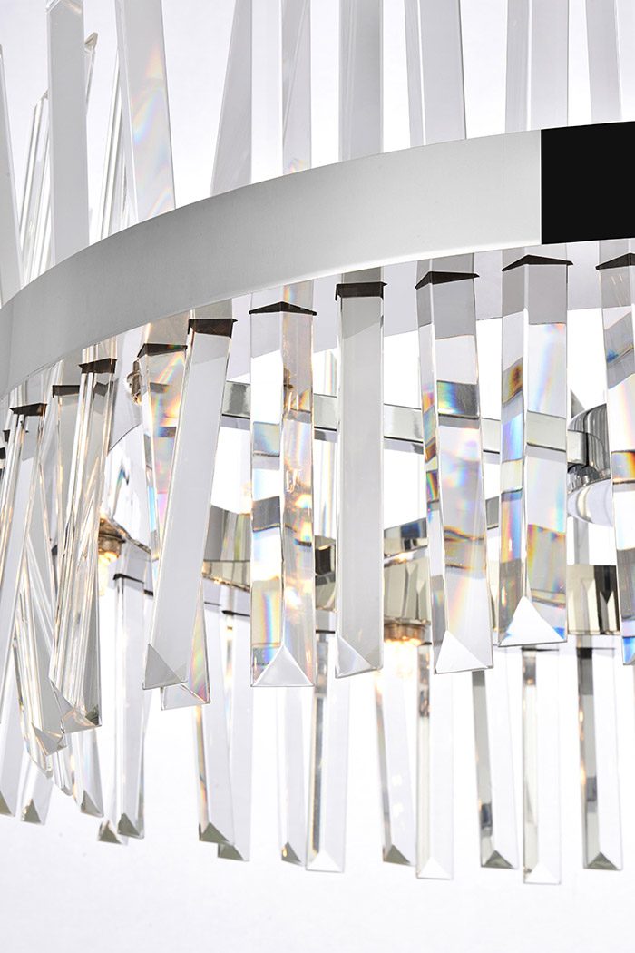 Elegant Pendant Light - Chrome, L 25" (6200D25C)