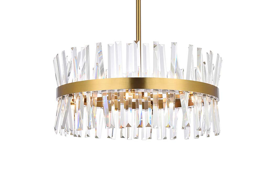 Elegant Pendant Light - Satin Gold, L 25" (6200D25SG)