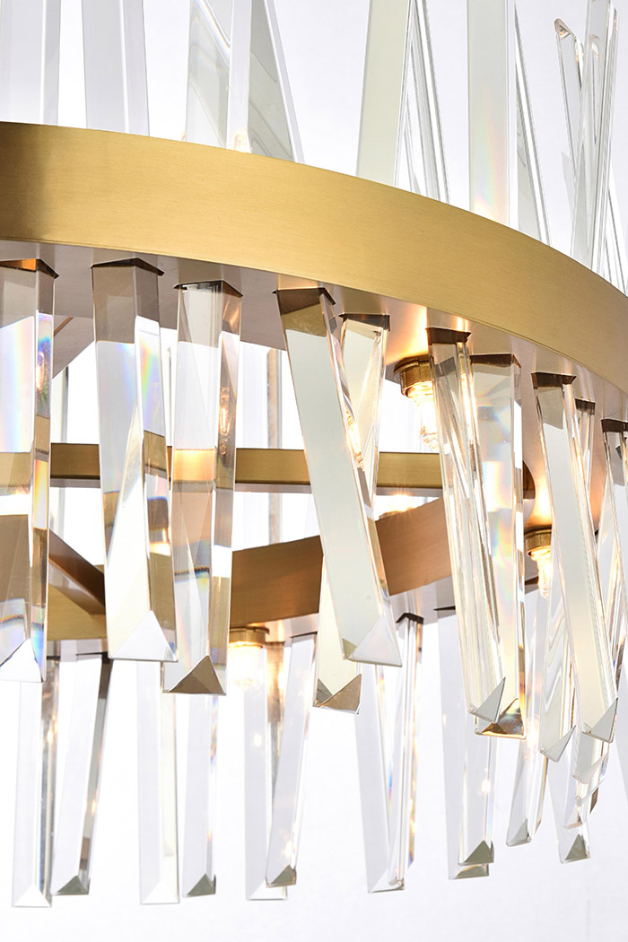 Elegant Pendant Light - Satin Gold, L 25" (6200D25SG)