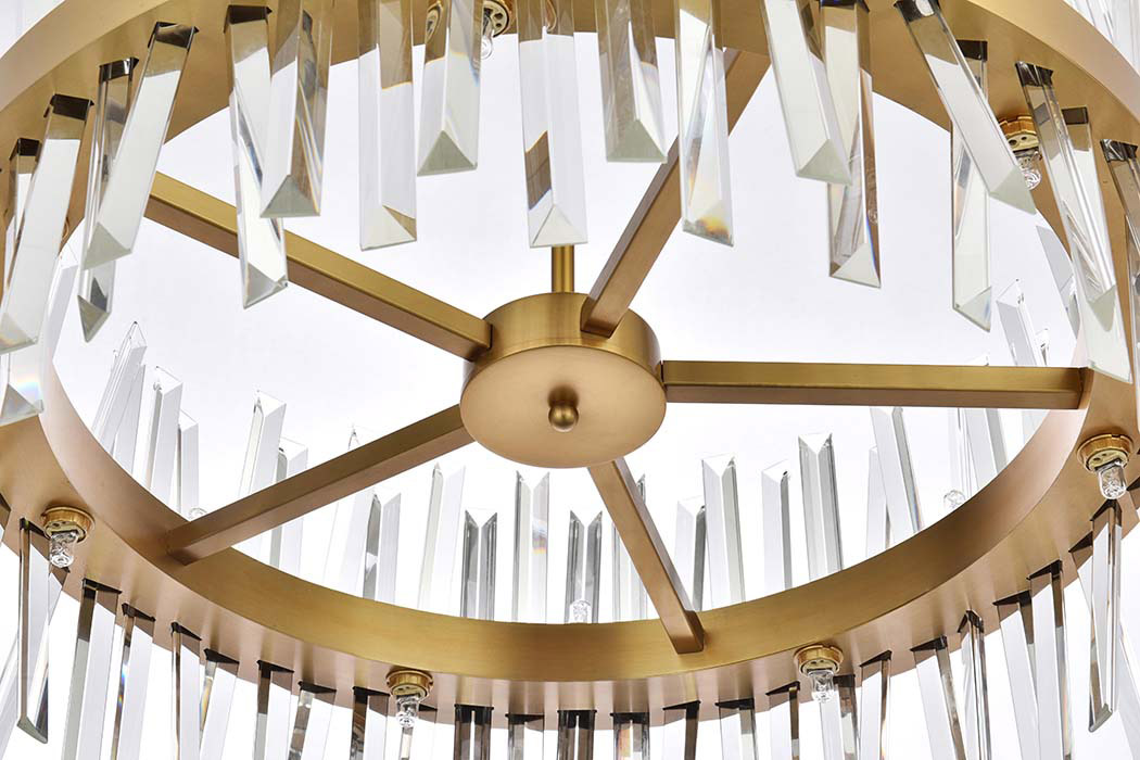 Elegant Pendant Light - Satin Gold, L 25" (6200D25SG)