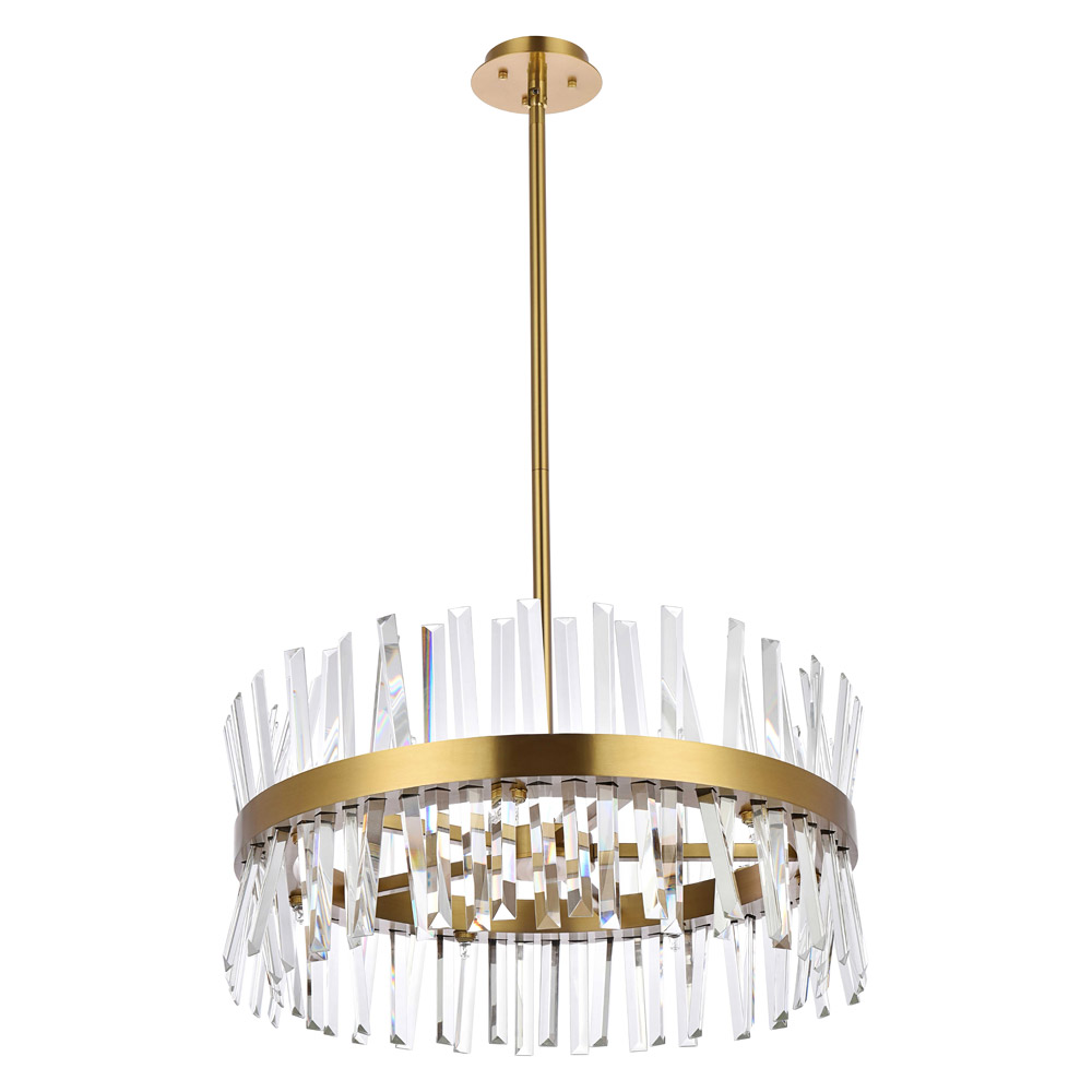 Elegant Pendant Light - Satin Gold, L 25" (6200D25SG)