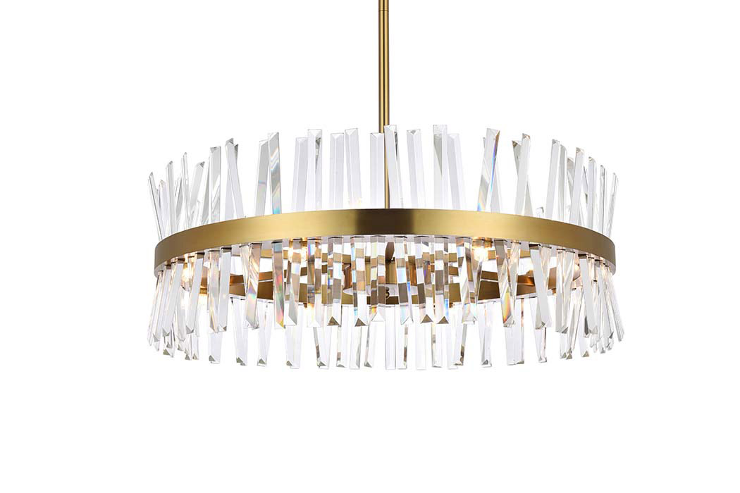 Elegant Pendant Light - Satin Gold, L 32" (6200D32SG)