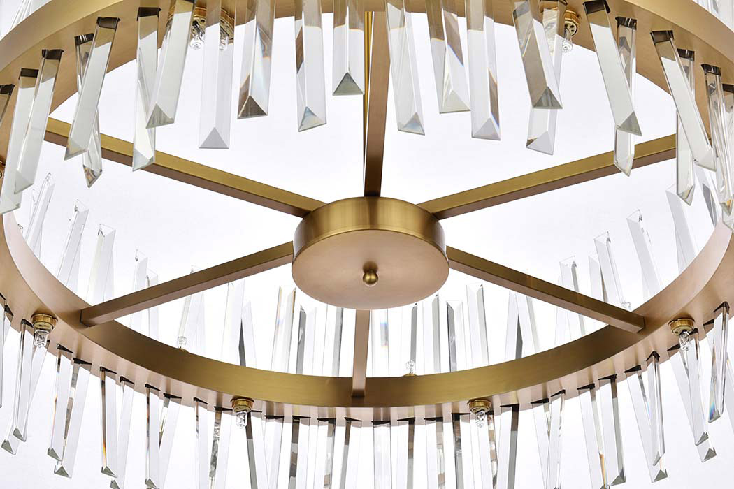Elegant Pendant Light - Satin Gold, L 32" (6200D32SG)
