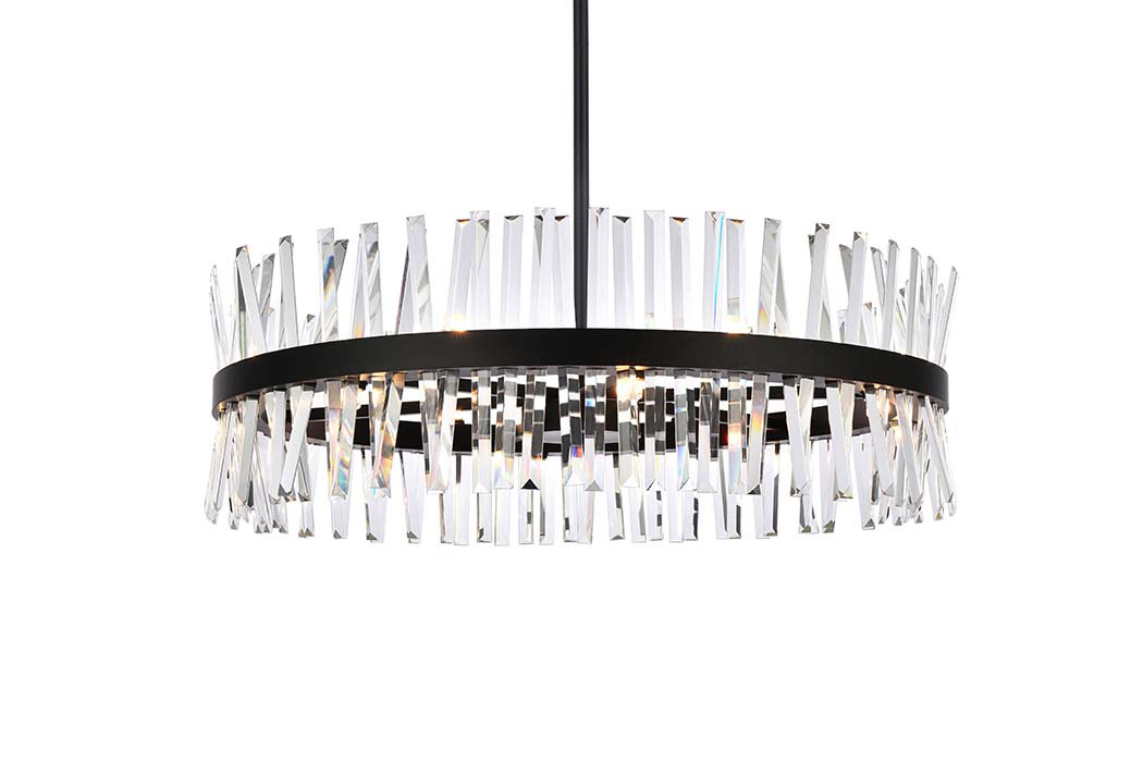 Elegant Pendant Light - Black, L 36" (6200D36BK)