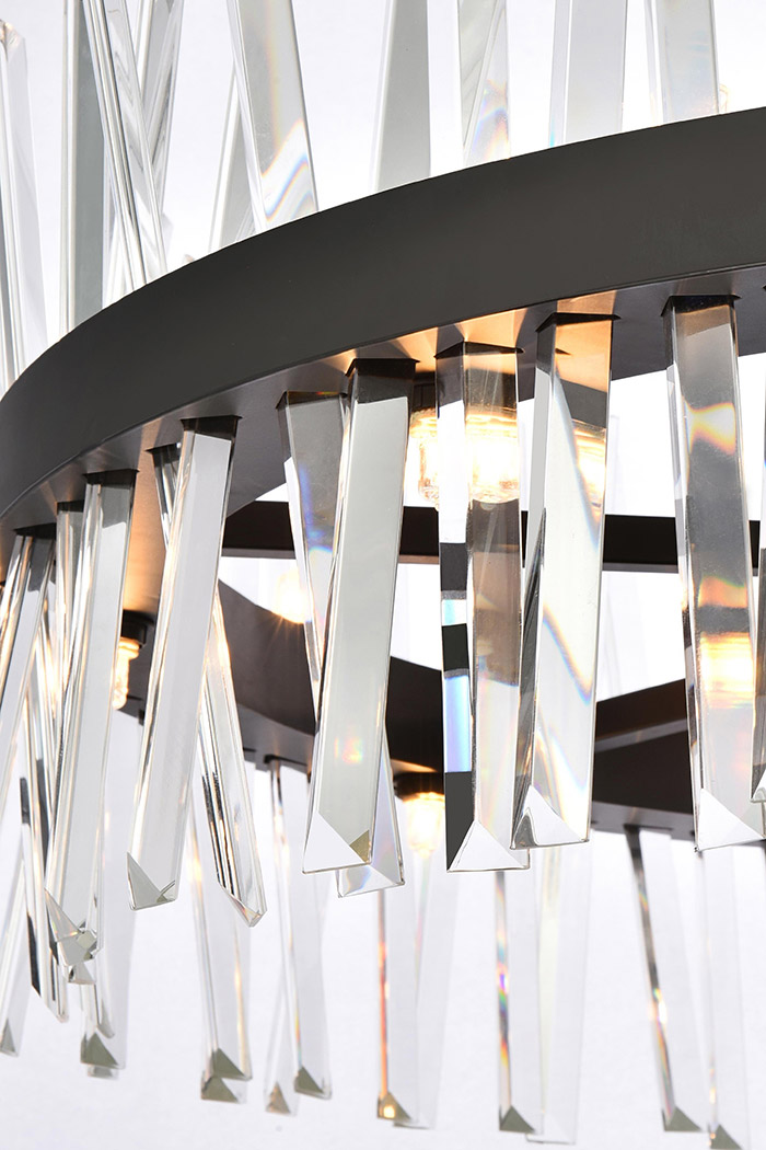 Elegant Pendant Light - Black, L 36" (6200D36BK)
