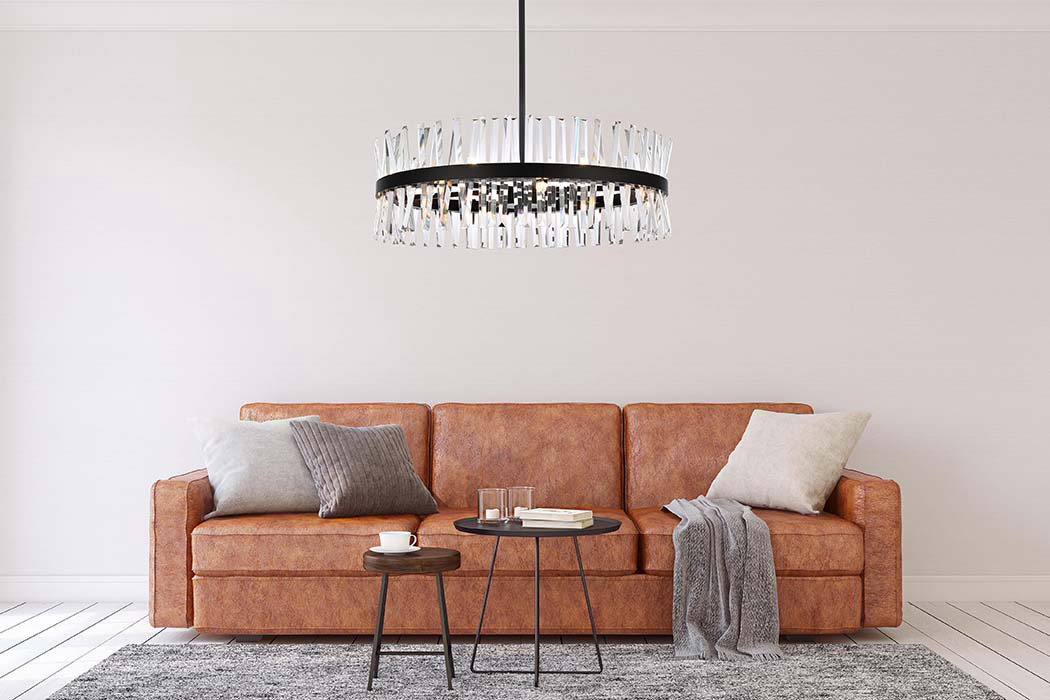 Elegant Pendant Light - Black, L 36" (6200D36BK)