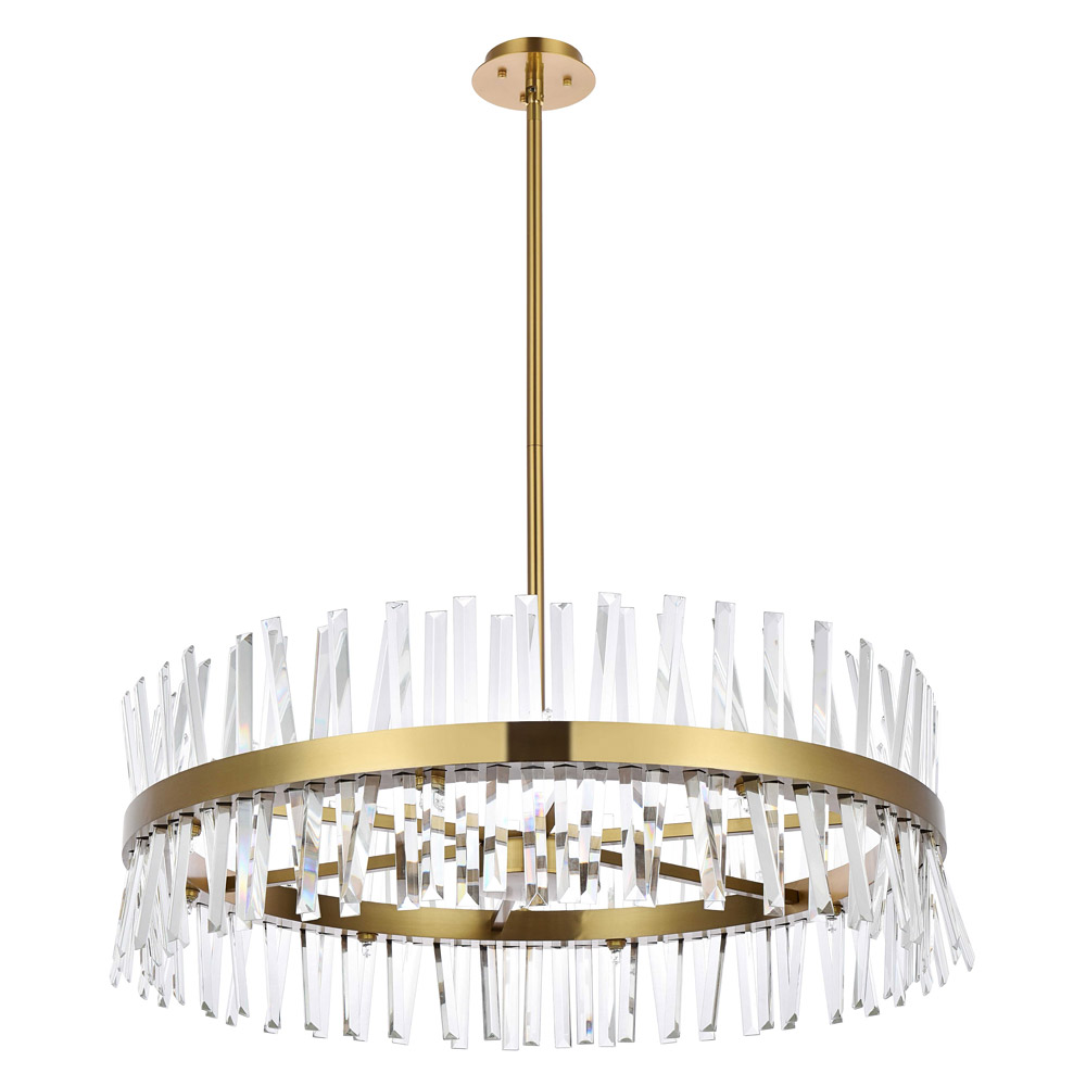 Elegant Pendant Light - Satin Gold, L 36" (6200D36SG)