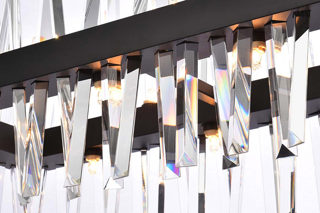Elegant Chandelier - Black, L 30" (6200G30BK)