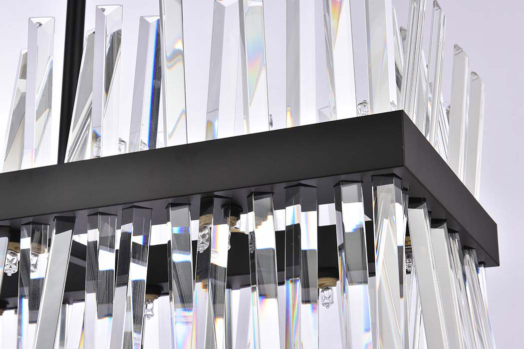 Elegant Chandelier - Black, L 42" (6200G42BK)