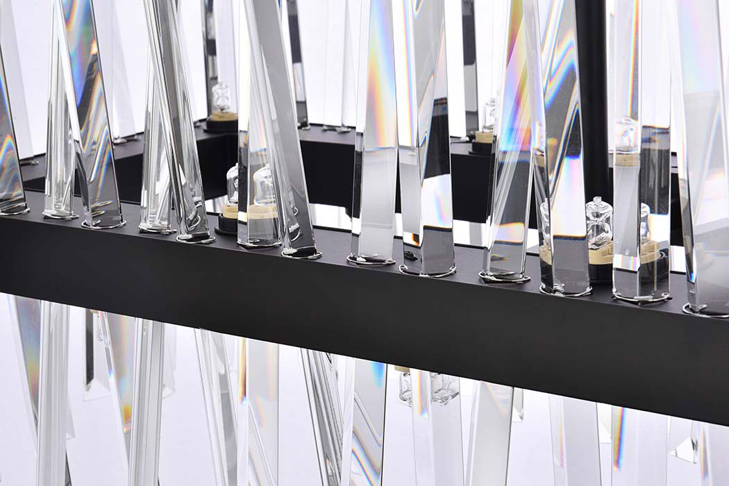 Elegant Chandelier - Black, L 42" (6200G42BK)