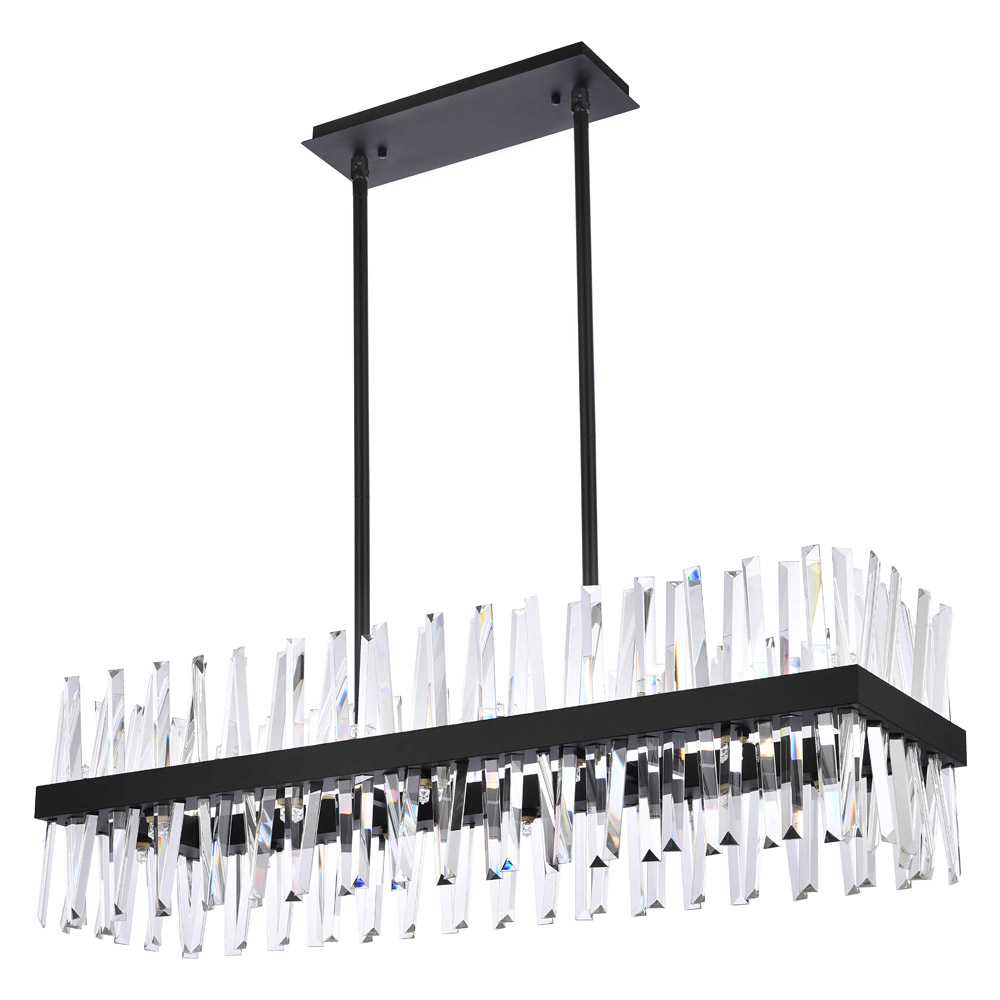 Elegant Chandelier - Black, L 42" (6200G42BK)