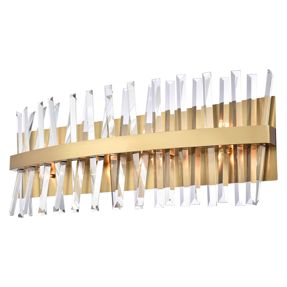 Elegant Wall Sconce - Satin Gold, L 30" (6200W30SG)