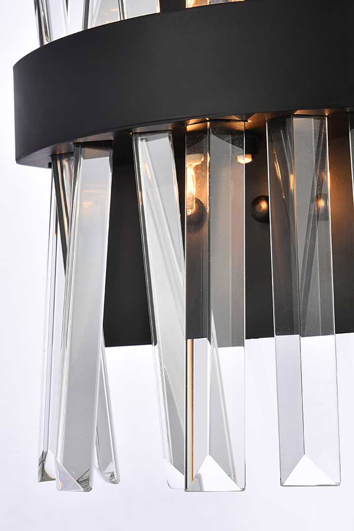 Elegant Wall Sconce - Black, L 8" (6200W8BK)