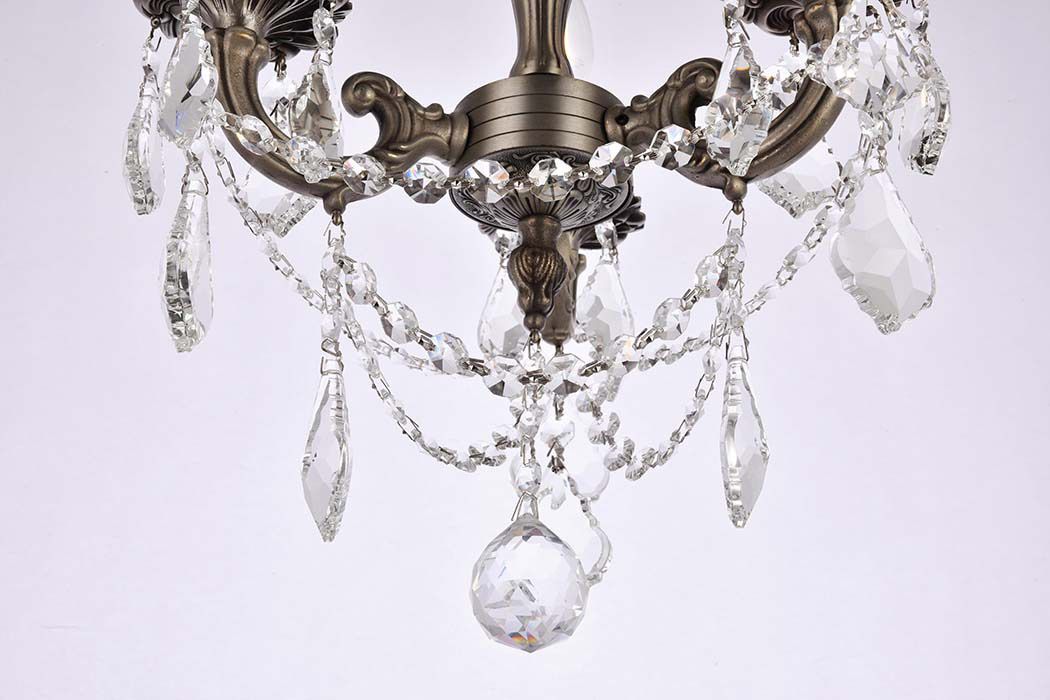 Elegant Chateau Design 3-Light 14'' Ceiling Mount - Pewter (9203F13PW-RC)