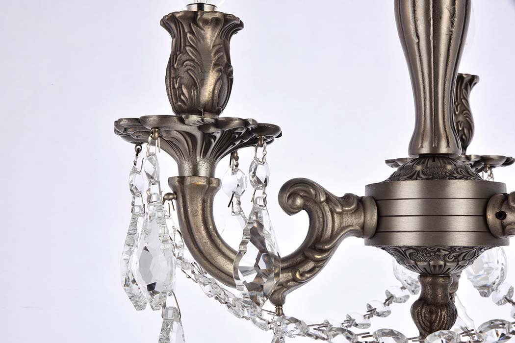 Elegant Chateau Design 3-Light 14'' Ceiling Mount - Pewter (9203F13PW-RC)
