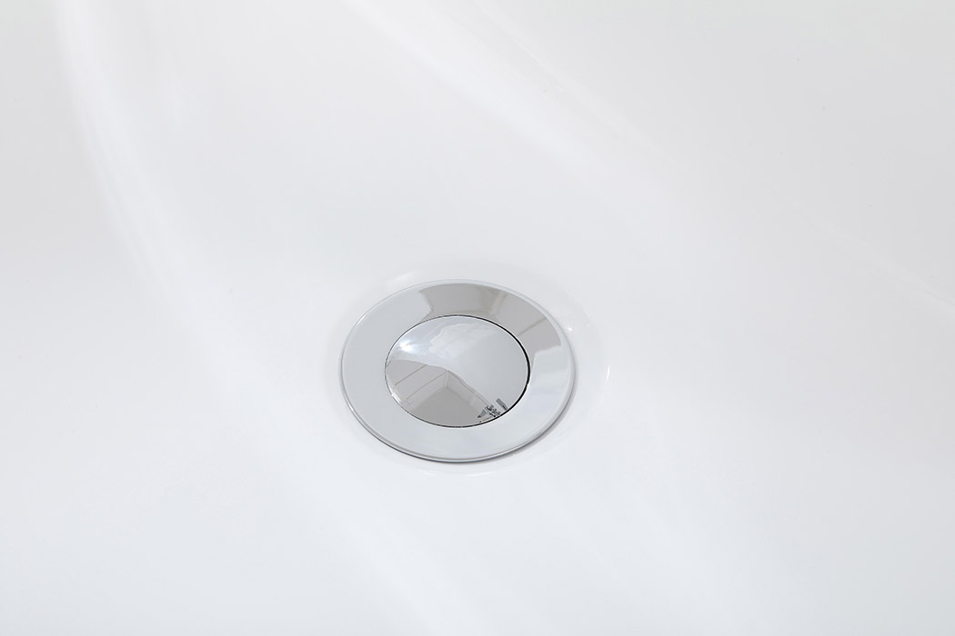 Elegant Soaking Double Slipper Bathtub - White, D 67" (BT10367GW)
