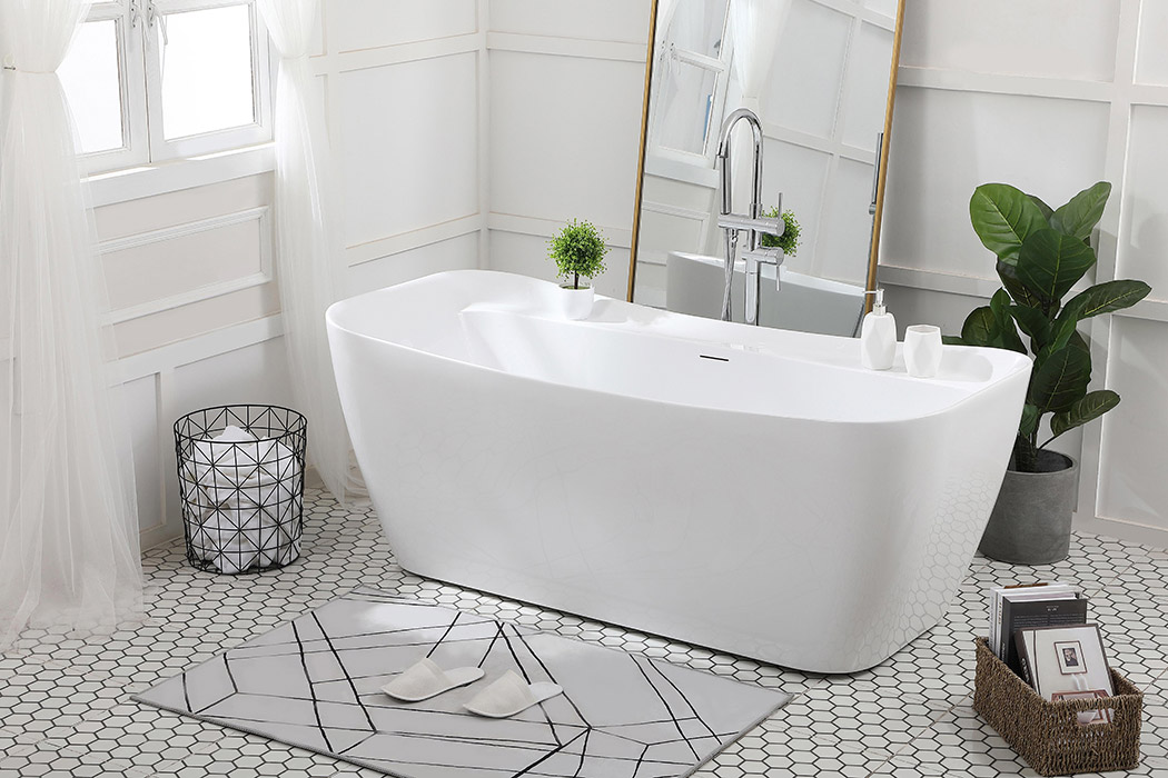 Elegant Bathtub - White, D 67" (BT10467GW)