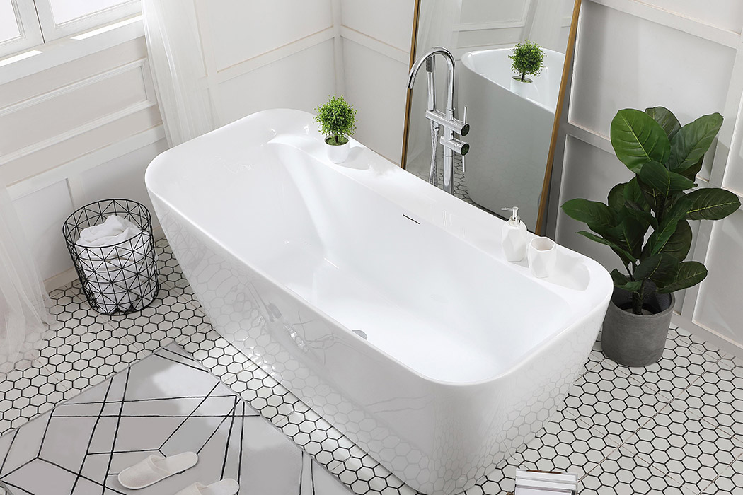 Elegant Bathtub - White, D 67" (BT10467GW)