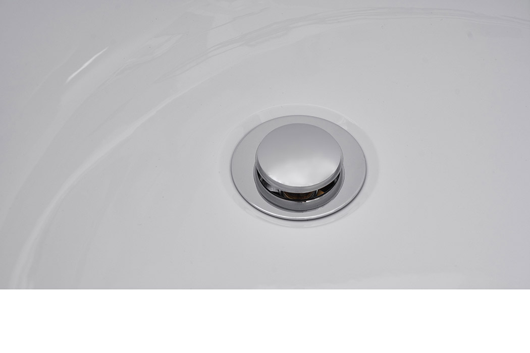 Elegant Soaking Single Slipper Bathtub - White, D 59" (BT10859GW)