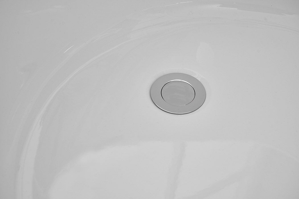 Elegant Soaking Single Slipper Bathtub - White, D 67" (BT10867GW)