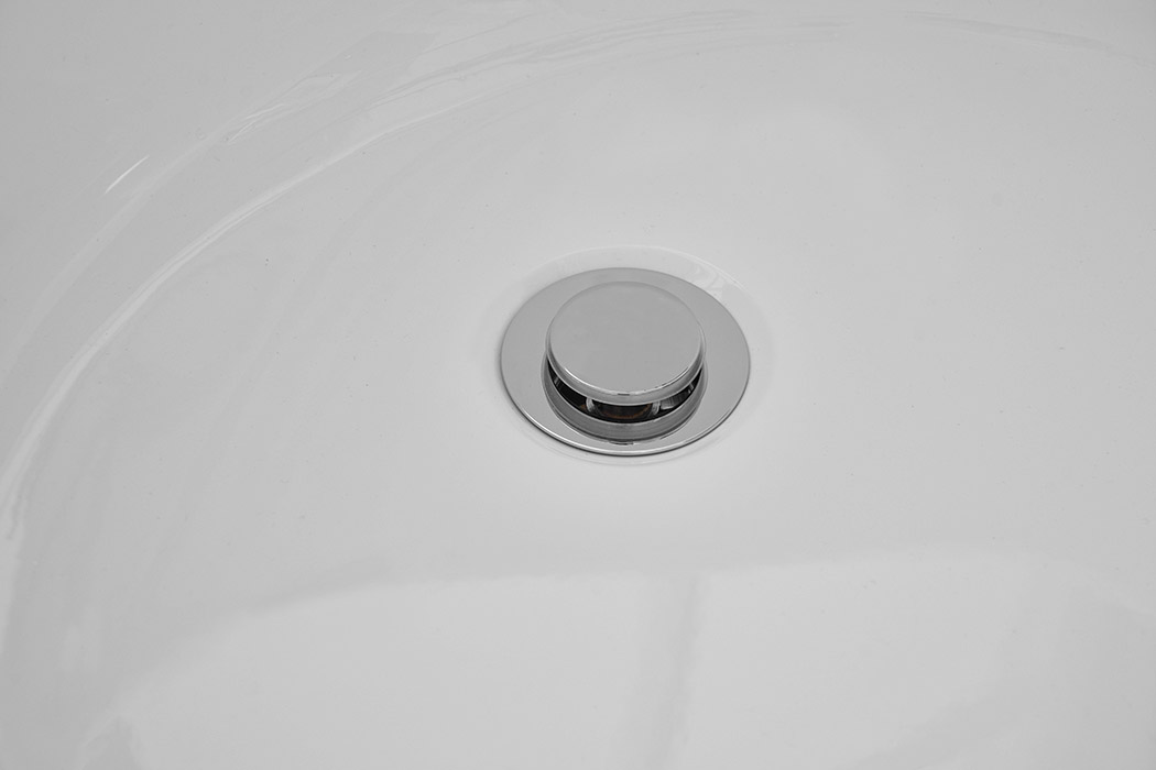 Elegant Soaking Single Slipper Bathtub - White, D 67" (BT10867GW)