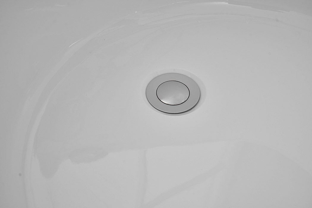 Elegant Soaking Single Slipper Bathtub - White, D 70" (BT10870GW)