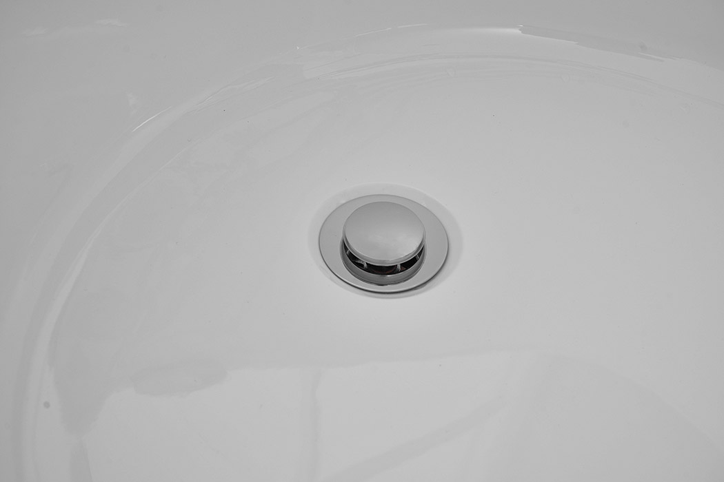 Elegant Soaking Single Slipper Bathtub - White, D 70" (BT10870GW)