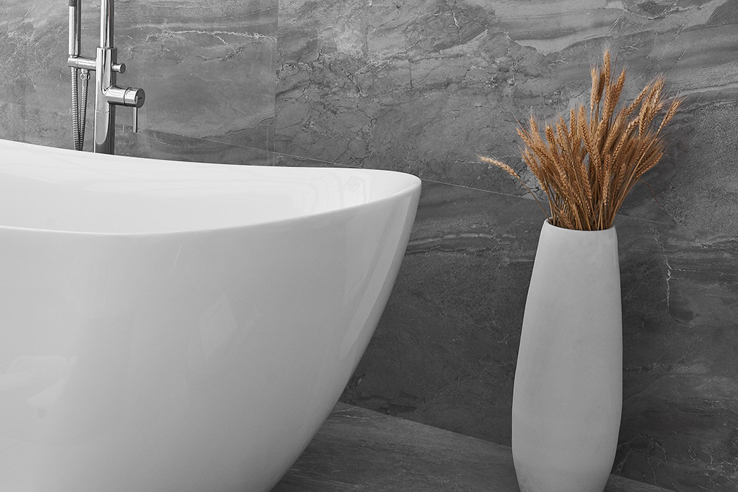 Elegant Soaking Single Slipper Bathtub - White, D 70" (BT10870GW)