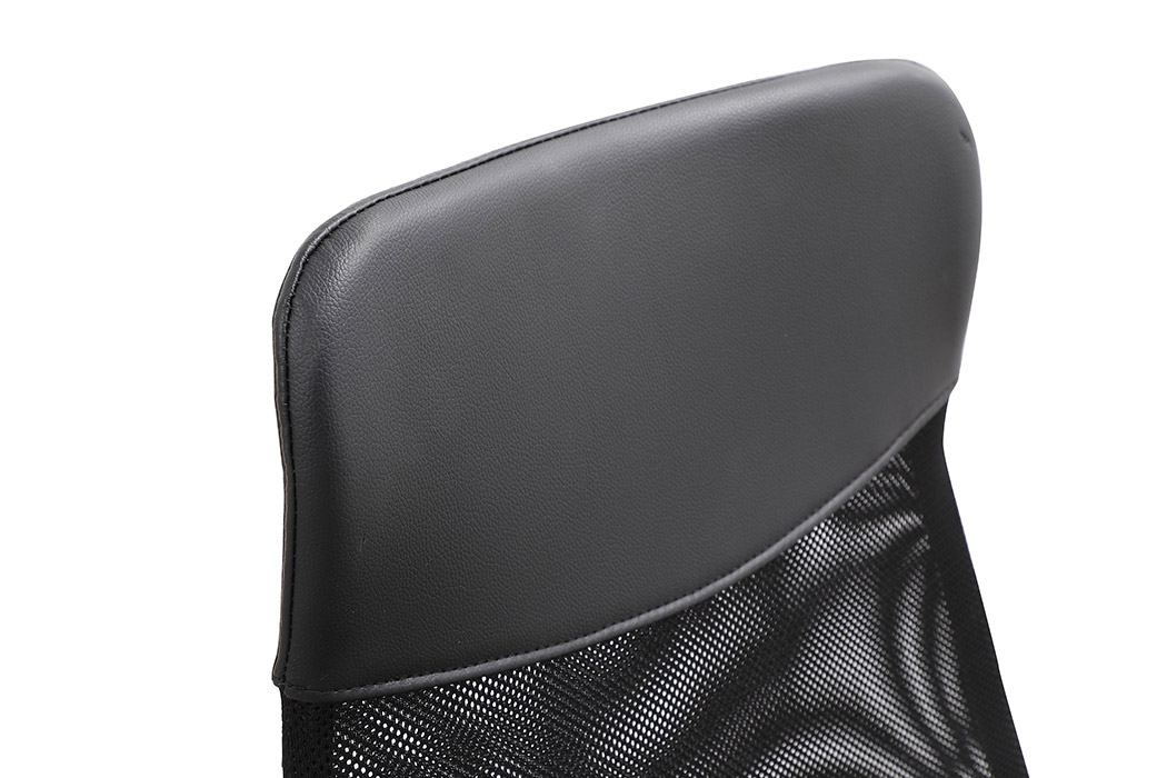 Elegant Script 23"W Vinyl Upholstered Adjustable Chair - Black (CH1001BK)
