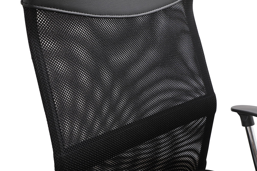 Elegant Script 23"W Vinyl Upholstered Adjustable Chair - Black (CH1001BK)