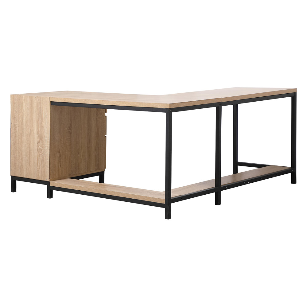 Elegant - Emerson 24" Wide 6 Drawer L-Shaped Office Desk (DF11001MW)