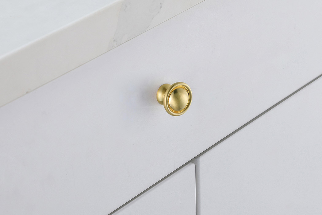 Elegant Cadon Cabinet Knob, Set of 10 - Brushed Gold (KB2008-GD-10PK)