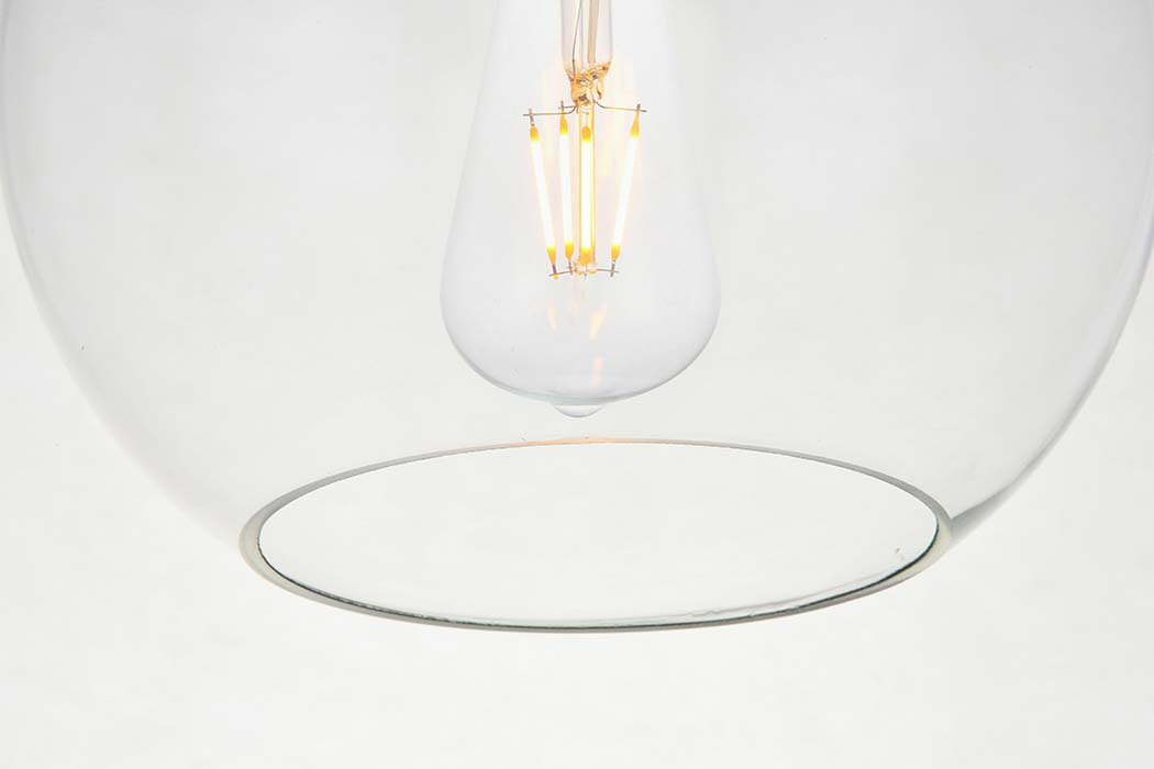 Elegant Baxter 1-Light Flush Mount - Brass, L 7,9" (LD2204BR)