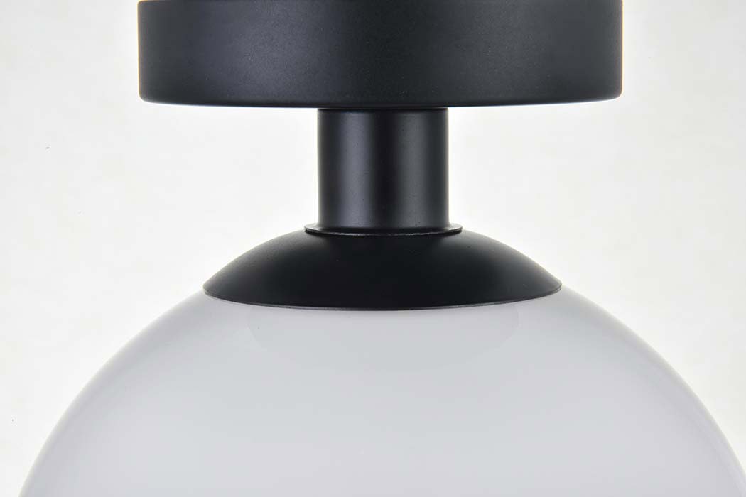 Elegant Baxter 1-Light Flush Mount - Black, L 7,9" (LD2205BK)