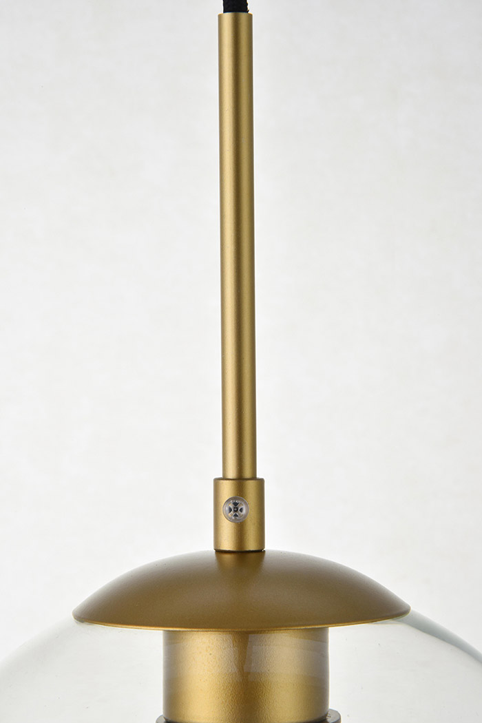 Elegant Baxter 1-Light Pendant - Brass, L 7.9" (LD2206BR)