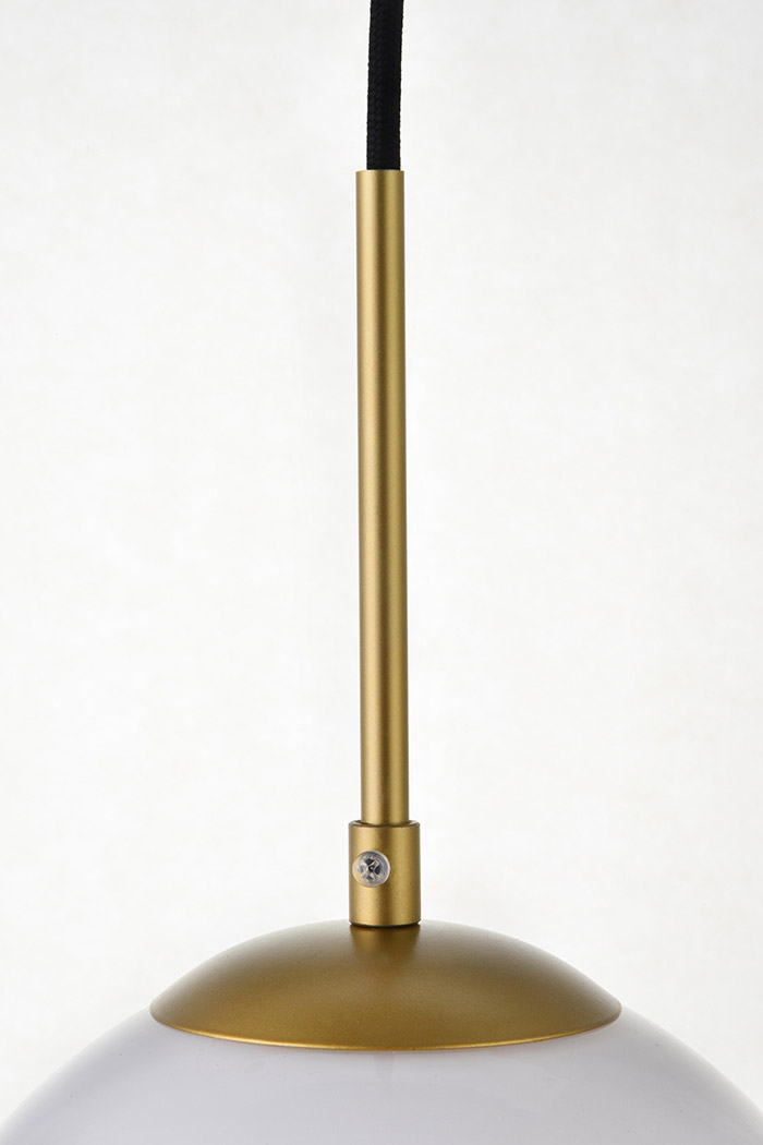 Elegant Baxter 1-Light Pendant - Brass, L 7.9" (LD2207BR)