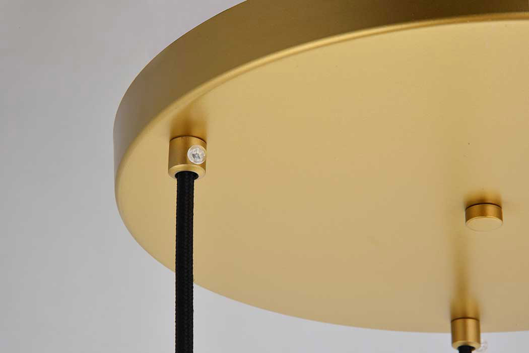 Elegant Baxter 3-Light Pendant - Brass, L 18.1" (LD2209BR)