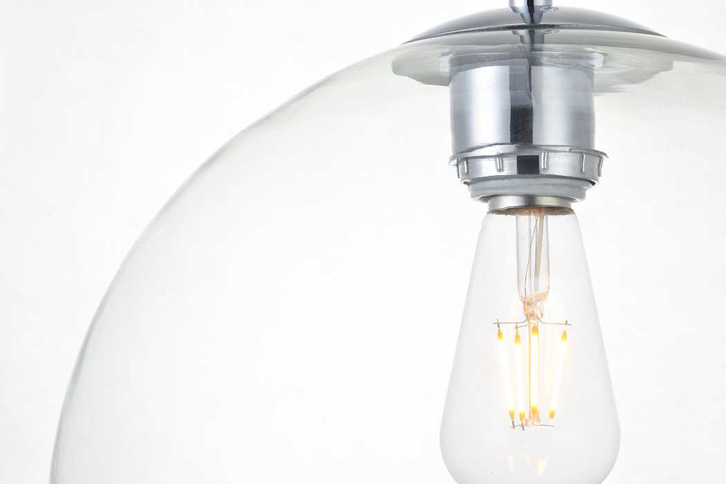 Elegant Baxter 1-Light Pendant - Chrome, L 11.8" (LD2224C)