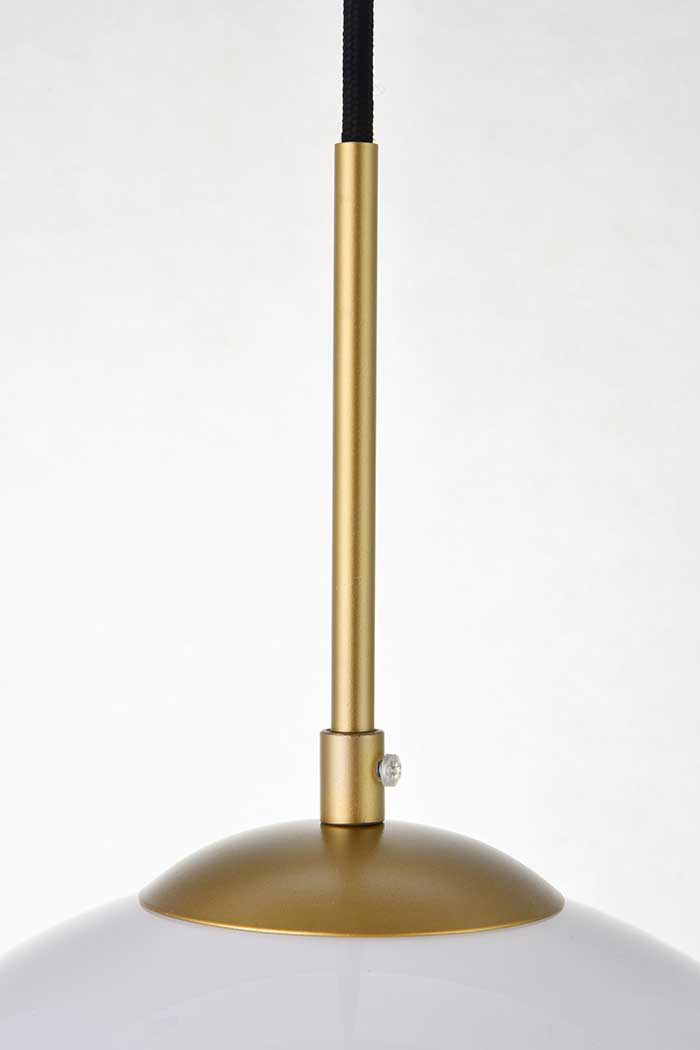 Elegant Baxter 1-Light Pendant - Brass, L 11.8" (LD2225BR)