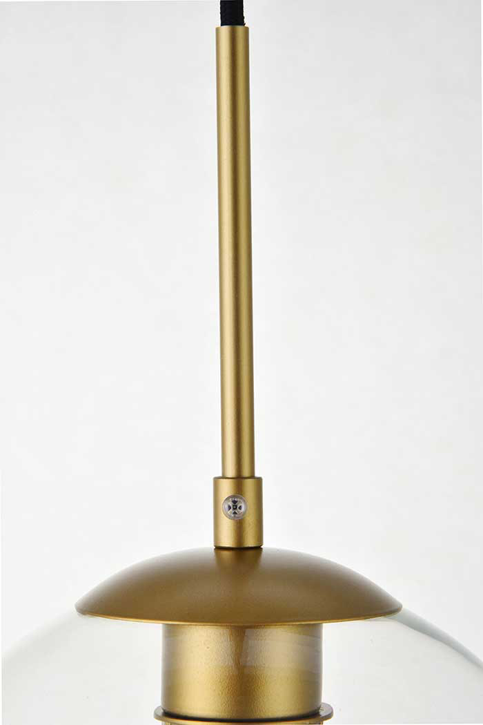 Elegant Baxter 36" 3 Lights Pendant - Brass, 5 Bubls (LD2228BR)
