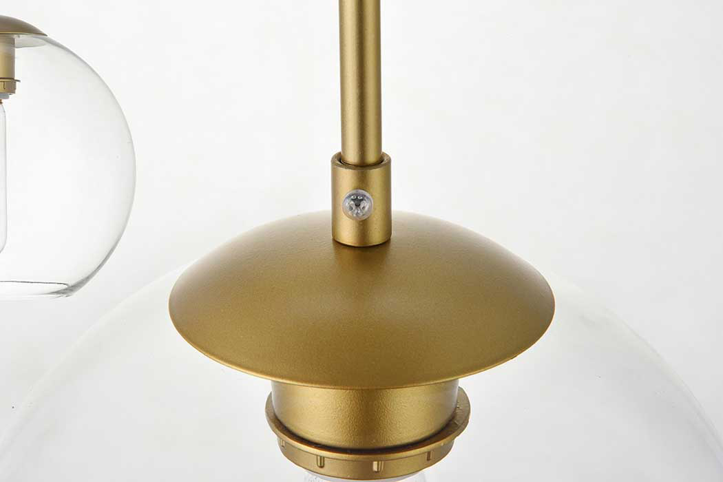 Elegant Baxter 36" 3 Lights Pendant - Brass, 5 Bubls (LD2228BR)