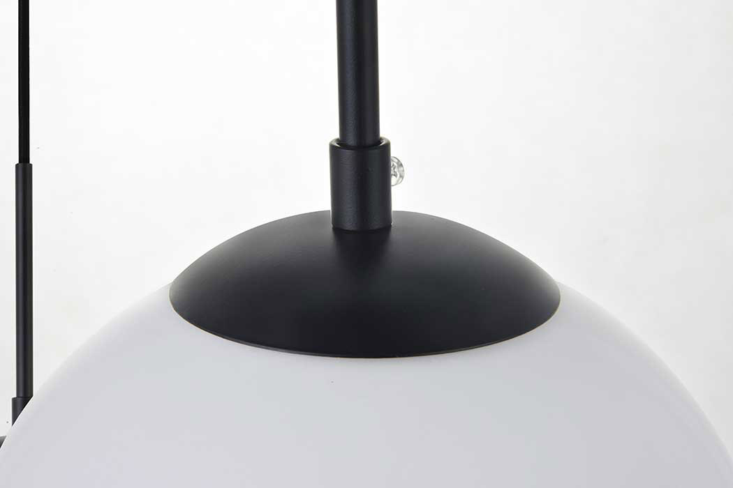 Elegant Baxter 36" 3 Lights Pendant - Black, 3 Bubls (LD2237BK)