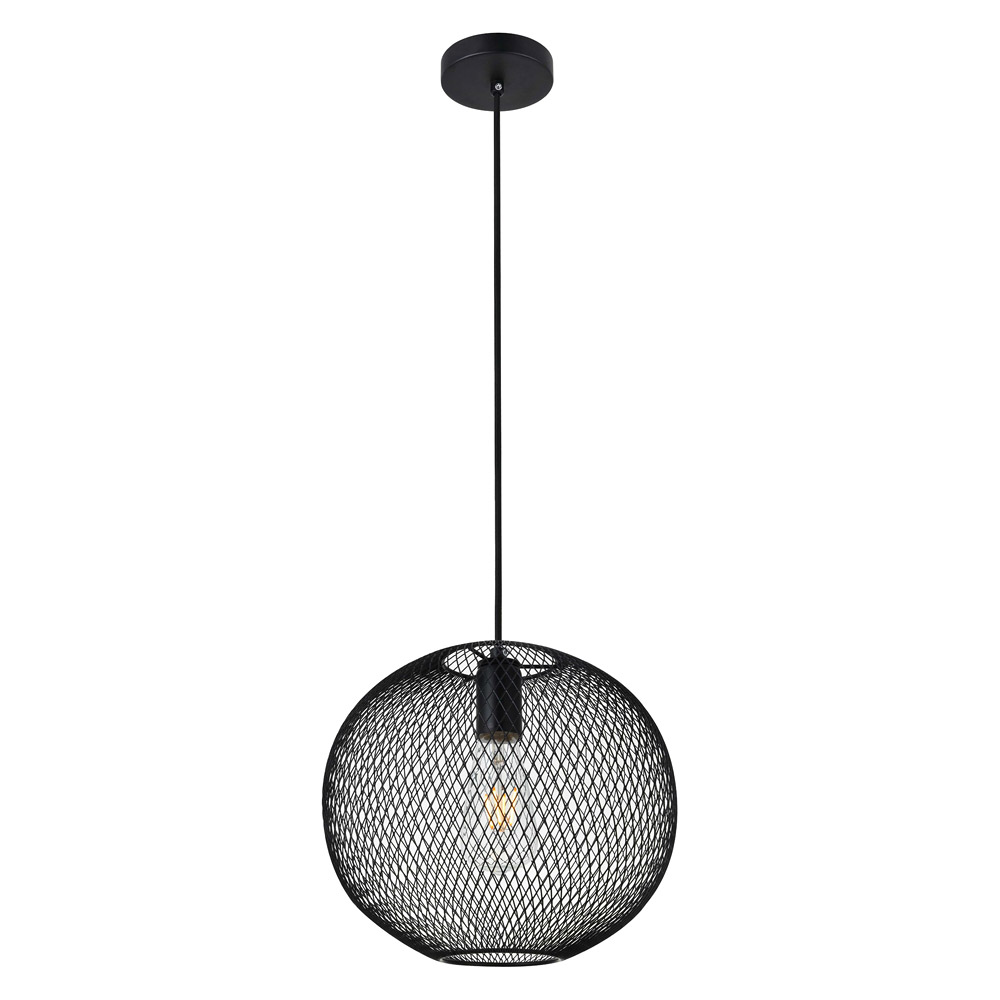 Elegant Keller 1 Light Pendant - Black, L 11.4" (LD2249BK)