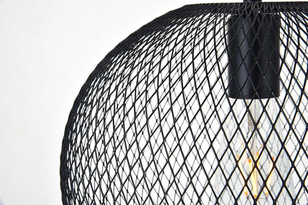 Elegant Keller 1 Light Pendant - Black, L 11.4" (LD2249BK)