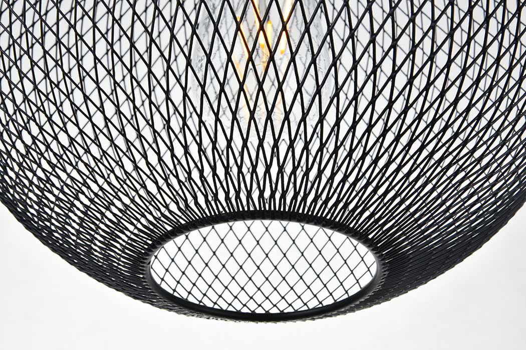 Elegant Keller 1 Light Pendant - Black, L 11.4" (LD2249BK)