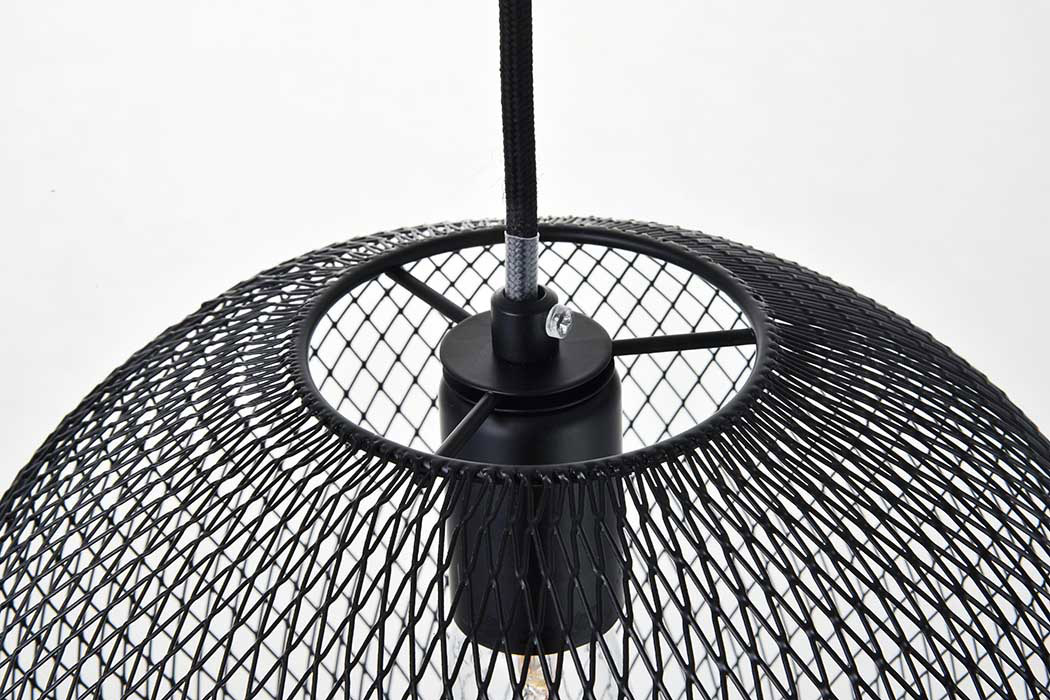 Elegant Keller 1 Light Pendant - Black, L 11.4" (LD2249BK)