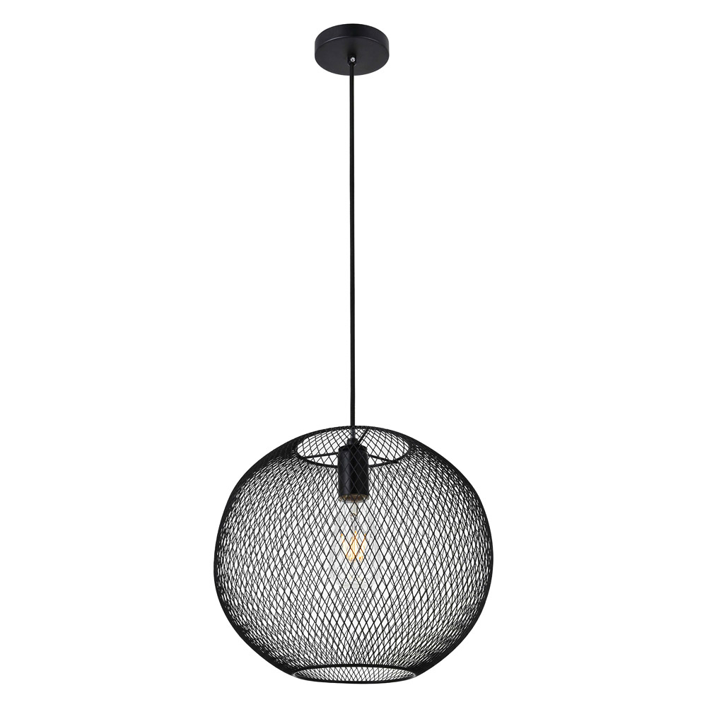 Elegant Keller 1 Light Pendant - Black, L 13.2" (LD2250BK)