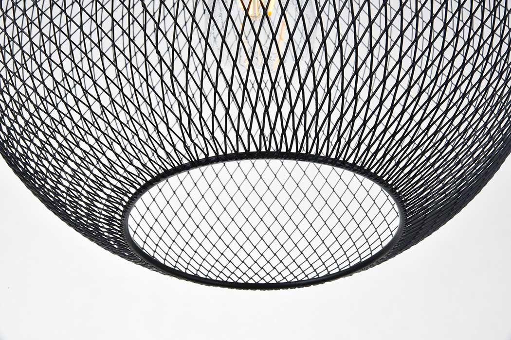 Elegant Keller 1 Light Pendant - Black, L 13.2" (LD2250BK)