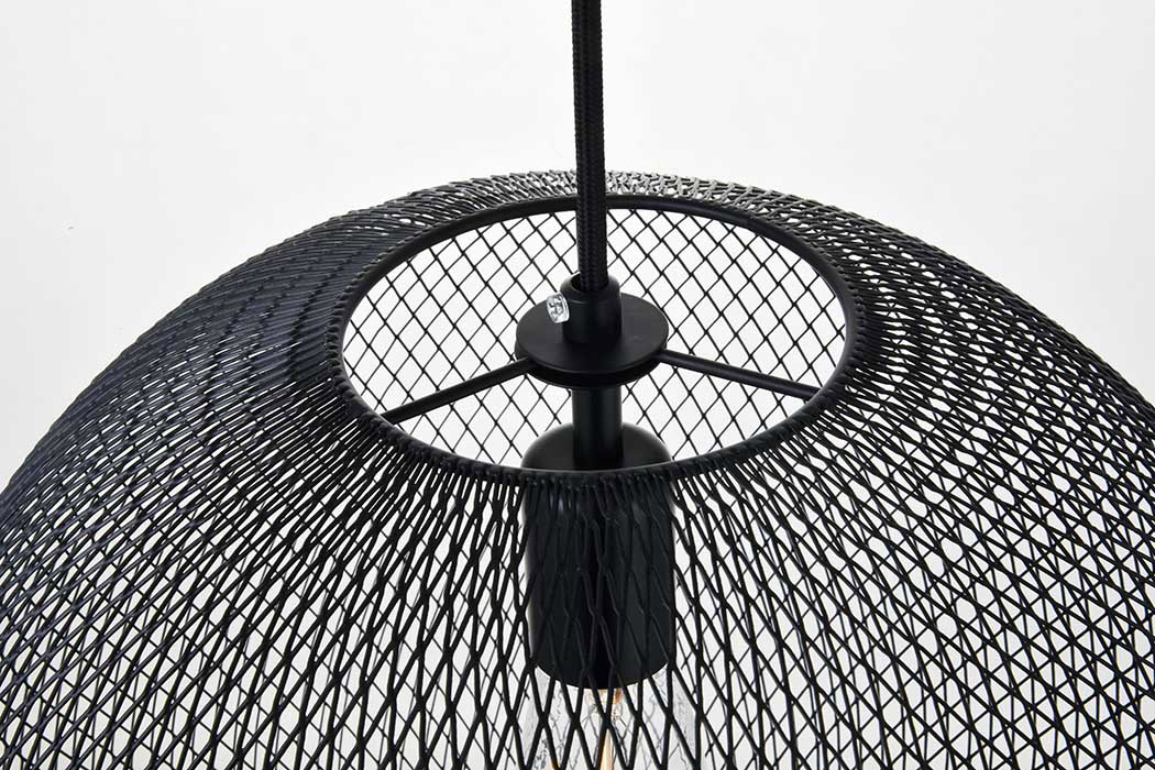 Elegant Keller 1 Light Pendant - Black, L 15" (LD2251BK)