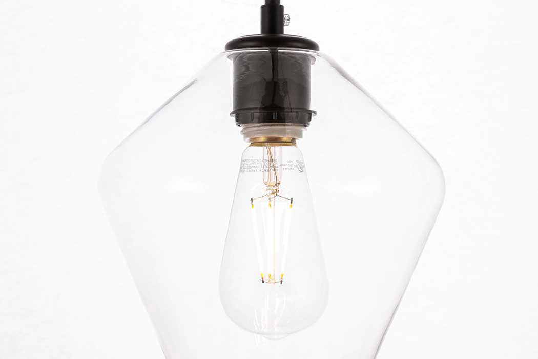 Elegant Pendant Light - Black, 1 Bubl (LD2256BK)